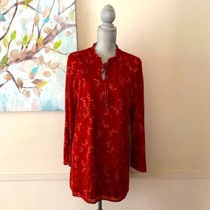 STYLE & CO. RETRO ROMANCE TUNIC TOP SIZE LARGE 🌟NWT🌟